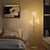 Maxax 65" Rattan Floor Lamp for Living Room, 3-Lights Boho Floor Lamp with Rattan Shade, Farmhouse Brass Gold Tree Standing Lamp for Bedroom, Office - 2 of 4