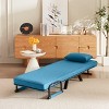 KWPZQEB Folding Sofa Bed, Convertible Bed Sleeper Chair with 5-Position Adjustable Backrest & Pillow, Portable Fold Out Chair Bed for Living Room - 3 of 4