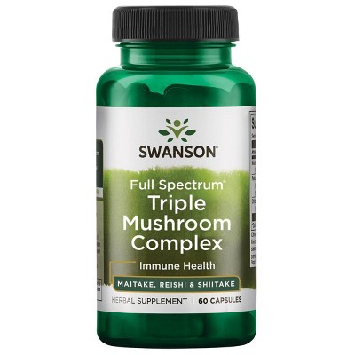 Swanson Full Spectrum Triple Mushroom Complex 60 Capsules.