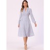 INSPIRE CHIC Women's Floral Print Long Sleeve Back Tie Flowy Midi Boho Dress - 3 of 4