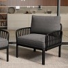 Patio Accent Chair,Modern Arm Chair With Waterproof Thick Cushion,Patio Chairs Outdoor,Outdoor Furniture -Maison Boucle - 2 of 4