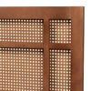 Baxton Studio Katrice Mid-Century Modern Ash Walnut Finished Wood Queen Size Headboard with Rattan - 4 of 4