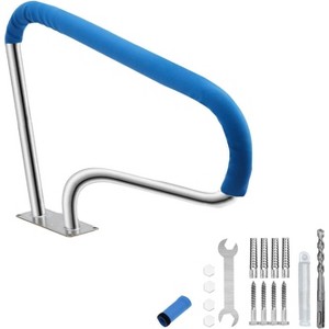 Pool Handrail for Inground Pools – 304 Stainless Steel Stair Rail with Grip Cover, 375 lbs Load Capacity - 1 of 4