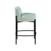 Meridian Furniture,Burton Mint Chenille Fabric Stool, Set of 2 - 4 of 4