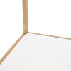 Kate and Laurel Melora Diamond MDF Accent Shelf, 24x38x17, White and Gold - 2 of 4