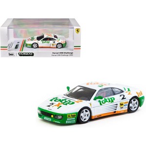 Ferrari 348 Challenge #2 Paolo Cutrera "Ferrari 348 Challenge" (1993) "Hobby64" Series 1/64 Diecast Model by Tarmac Works - 1 of 4