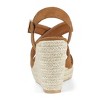 Allegra K Women's Espadrille Ankle Strap Crisscross Strap Wedges Sandals - 4 of 4