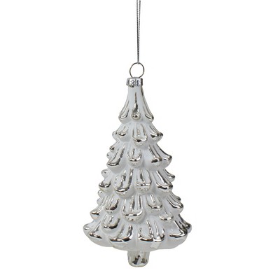 Northlight 6.75" Silver and White Christmas Tree Ornament