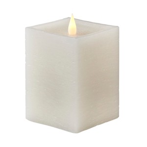 Christmas Classic Motion Flameless Square Candle 3x5 White - 1 of 4