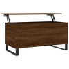 vidaXL Coffee Table Brown Oak Engineered Wood, Metal - 2 of 2