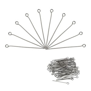 Unique Bargains DIY Craft Necklaces Bracelets Earrings Jewelry Making Iron 21 Gauge Eye Pins 200 Pcs - 1 of 4