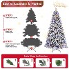 Artificial 8ft Flock Christmas Tree with 1793PE/PVC Mixed Branch Tips, 470L warm white lights, Hinged Premium & Foldable Base for Indoor Decorating - 4 of 4