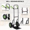 400lbs Hand Truck Dolly, Heavy Duty Steel Dolly Cart with 10" Rubber Tires & 35" - 45" Telescoping Handle for Warehouse, Supermarket, Garage - 3 of 4