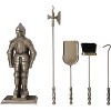 attop 3-Piece Fireplace Tool Set-Medieval Knight Cast Iron Statue-Includes Shovel, Broom & Poker - 3 of 4