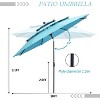 Ainfox 10FT 3 tier vented Outdoor Table Umbrella with Round Umbrella Base For Beach Market Backyard - 2 of 4