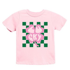 The Juniper Shop Lucky Clover Checkered Youth Short Sleeve Tee - 1 of 3