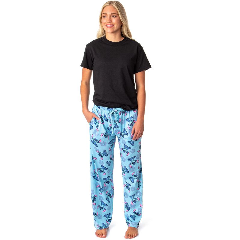 Disney Adult Lilo And Stitch Aloha Flower Stitch Pajama Lounge Pants, 2 of 7