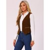 INSPIRE CHIC Women's V Neck Sleeveless Retro Waistcoat Vest - 4 of 4