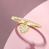 RS Pure by Ross-Simons 0.20 ct. t.w. Diamond Heart Charm Ring in 14kt Yellow Gold - 4 of 4