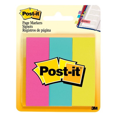 Post-it 150ct Page Markers 50 Sheets/Color - Fireball, Fuscia, Neon Green, Aqua Wave