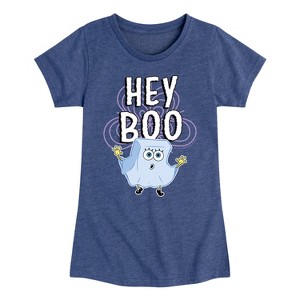 Girls' - SpongeBob SquarePants - Hey Boo Fitted Short Sleeve Graphic T-Shirt - 1 of 4