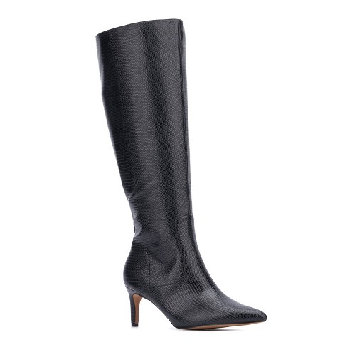 Over knee kitten heel boots best sale