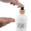 Unique Bargains Elegant Contains the Letters DISHES Soap Pump Dispenser for Bathroom 16.9oz 1 Pc - 3 of 4