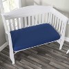 Everyday Kids 2 Pack Fitted Crib Sheets for Boys – 100% Cotton Jersey Knit in Navy Blue & Heather Gray – Soft Baby Nursery Bedding - 2 of 4