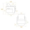 Grungis Swivel Accent Chair with Removable Back Cushion,29.13'' W Club Chair with Open Back,Arm Chair for Bedroom,Reading Room - 3 of 4