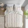 Sapphtopaz 3 Pcs Comforter Set Natural Cotton Jacquard Fabric Reversible Quilt Set 1 Quilt, 2 Pillow Shams, Machine Washable - 2 of 4