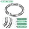 Unique Bargains Dream Catcher Stainless Steel Macrame Wreath Floral Round Metal O Rings 4 PCS - 2 of 4