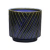 Cheung's Parlora Crossed Diagonal Pattern Straight Side Ceramic Pot - Blue - 2 of 4
