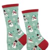 Socksmith 15.0 Inch Winter Snowman Christmas Socks (1 Pair) , Snowflakes Earmuffs Top Hat (1PC) - 2 of 3