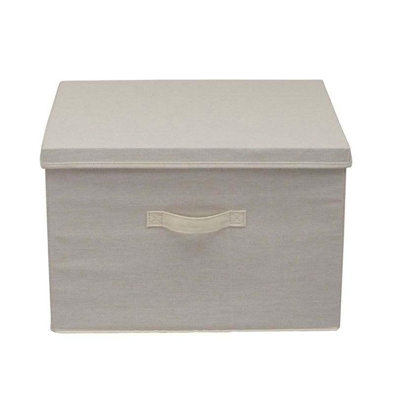 Household Essentials Wide Storage Box with Lid Natural, 4 of 9