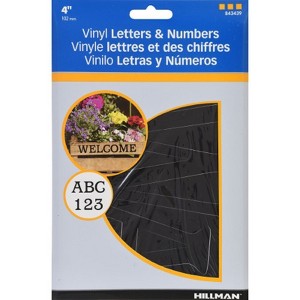 Hillman 4 in. Black Vinyl Self-Adhesive Letter and Number Set 0-9, A-Z 88 pc (Case of 6) - 1 of 1