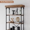 Iron MDF Column Bookshelf - Classic Roman Design Storage Shelf for Study Living Room, Vintage Functional - 2 of 4