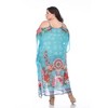 Plus Size Sheer Caftan Maxi Dress - One Size Fits Most Plus - White Mark - 4 of 4