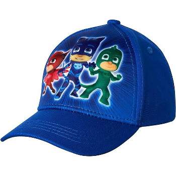 PJ Masks Boys' Baseball Cap - 3D Catboy, Owlette, Gekko Curved Brim Snap Back Hat (2T-7)