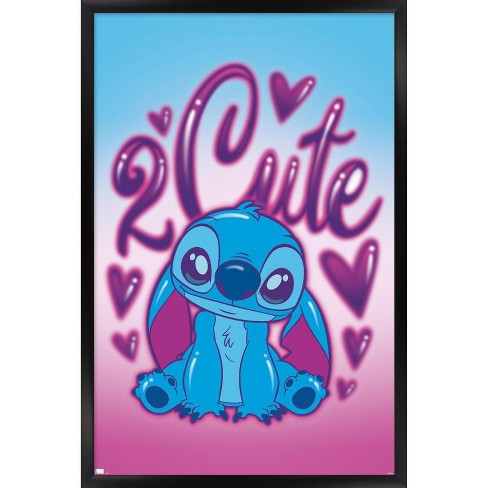 Trends International Disney Lilo And Stitch - Sitting Framed Wall Poster  Prints Black Framed Version 22.375 X 34 : Target