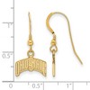 Black Bow Jewelry 14k Yellow Gold Plated Sterling Silver Ohio State Buckeyes NCAA Dangle Earrings - 2 of 3