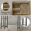 Over The Toilet Storage Cabinet with Sliding Door & Toilet Paper Holder Stand - 4 of 4