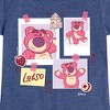 Girls' - Toy Story - Lotso Strawberry Smelling Bear Fitted Short Sleeve Graphic T-Shirt - 2 of 4