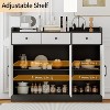 Modern Sideboard Buffet Cabinet, 42.5-Inch Coffee Bar Table with Adjustable Shelf for Living Room - 3 of 4
