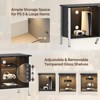 Bestier 70" Modern TV Stand with Electric Fireplace and LED Lights, Gaming Entertainment Center with Cabinet and Large Storage in Living Room - 3 of 4