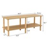 Vynxaria Modern 2-Tier TV Stand - Stylish & Functional Living Room Furniture - 3 of 4