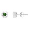 Haus of Brilliance Silver 0.15 Cttw Green Diamond Miracle-Set Stud Earrings - 2 of 4