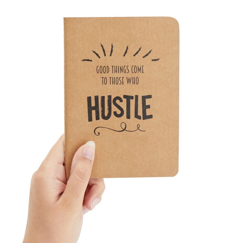 Paper Junkie 12 Pack Kraft Paper Motivational Notebooks - Bulk Lined A6 Inspirational Journals - Coworkers Employee Gifts (4 x 5.75), 6 of 12