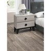 TiramisuBest Bedroom Furniture Contemporary Look Cream Color Nightstand Drawers Bed Side Table plywood with Cream for Nightstands - 2 of 4