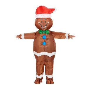 Inflatable Gingerbread Adult Costume - 1 of 4