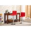 Dolonm Set of 2 35-43.5 in. H Swivel Faux Leather Adjustable Height Bar Stool with Metal Frame & Footrest - 2 of 4